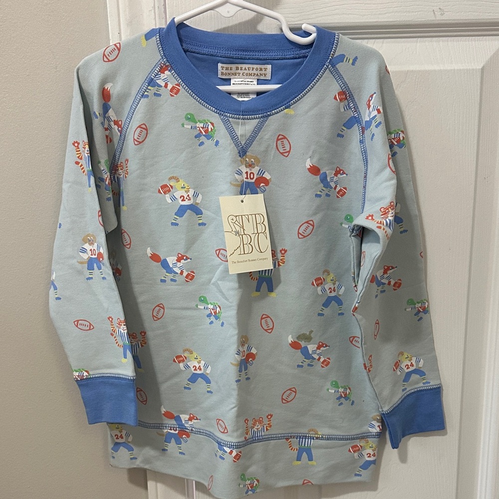 NWT Beaufort Bonnet Football Long-sleeve Crewneck